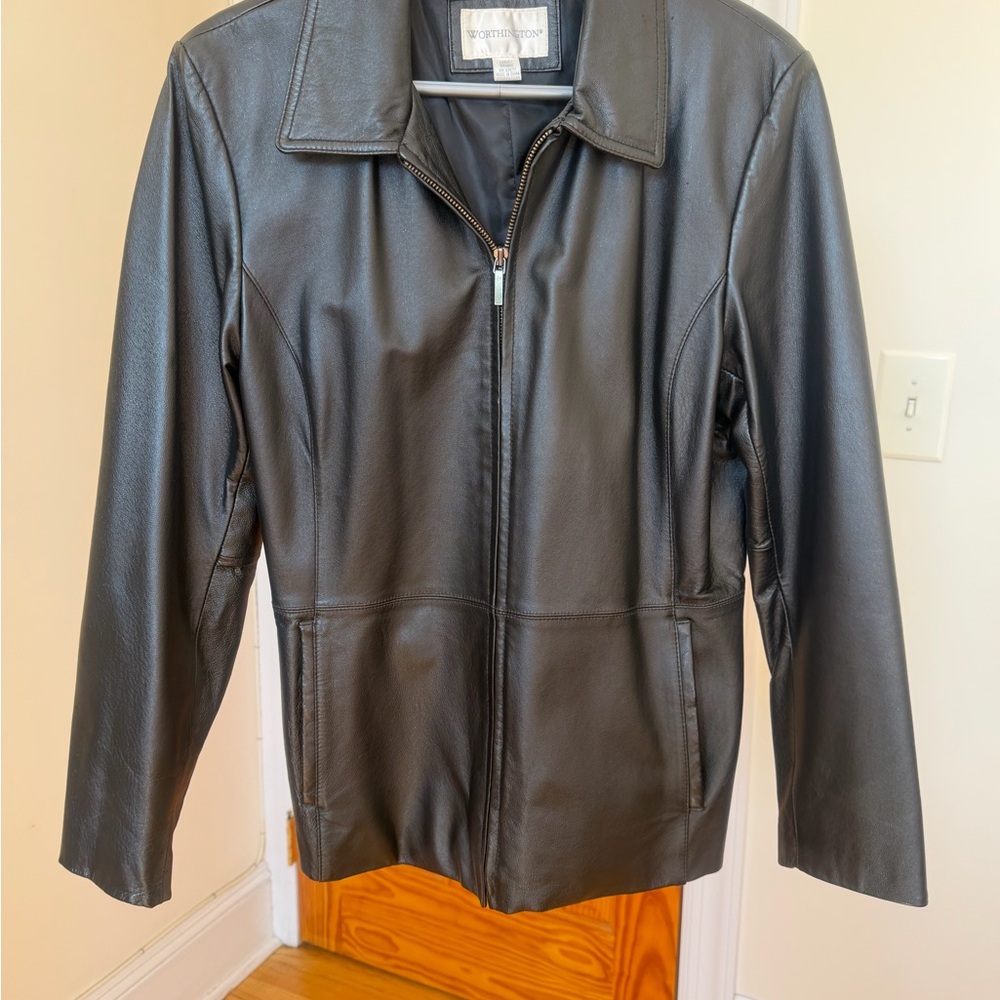 Worthington Black Leather Jacket